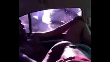 Amateur fucked in a car