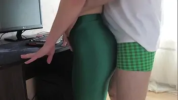 Czech girl in green shorts fucked for money