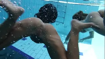 Girl underwater drowning naked