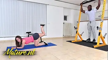 Gym fitness aerobic mom instructor ass