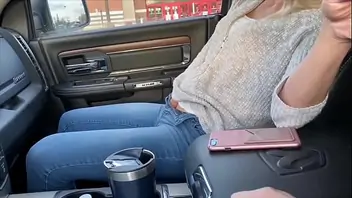 Rusian petite busty teen bangs her ride in public