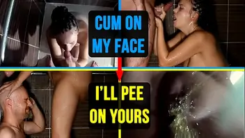 Lesbian pee own face