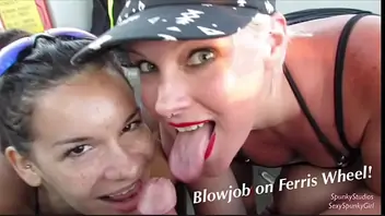 Ferris Wheel Blowjob Surprise My Girl Her 18Yo Teen Friend Give Me A Super Risky Double Blowjob In Public