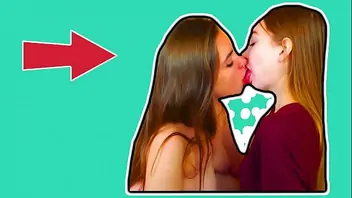 Close up lesbian kiss