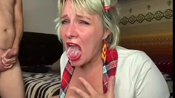 Cum in mouth swallows