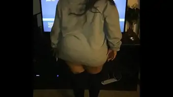 Moaning white girl tight fat butt doggystyle dirty talking spankimg