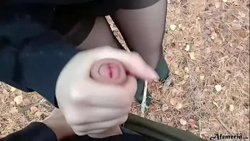 Outdoor dick suck