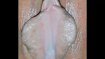 Pussy pulse closeup mature open vagina granny